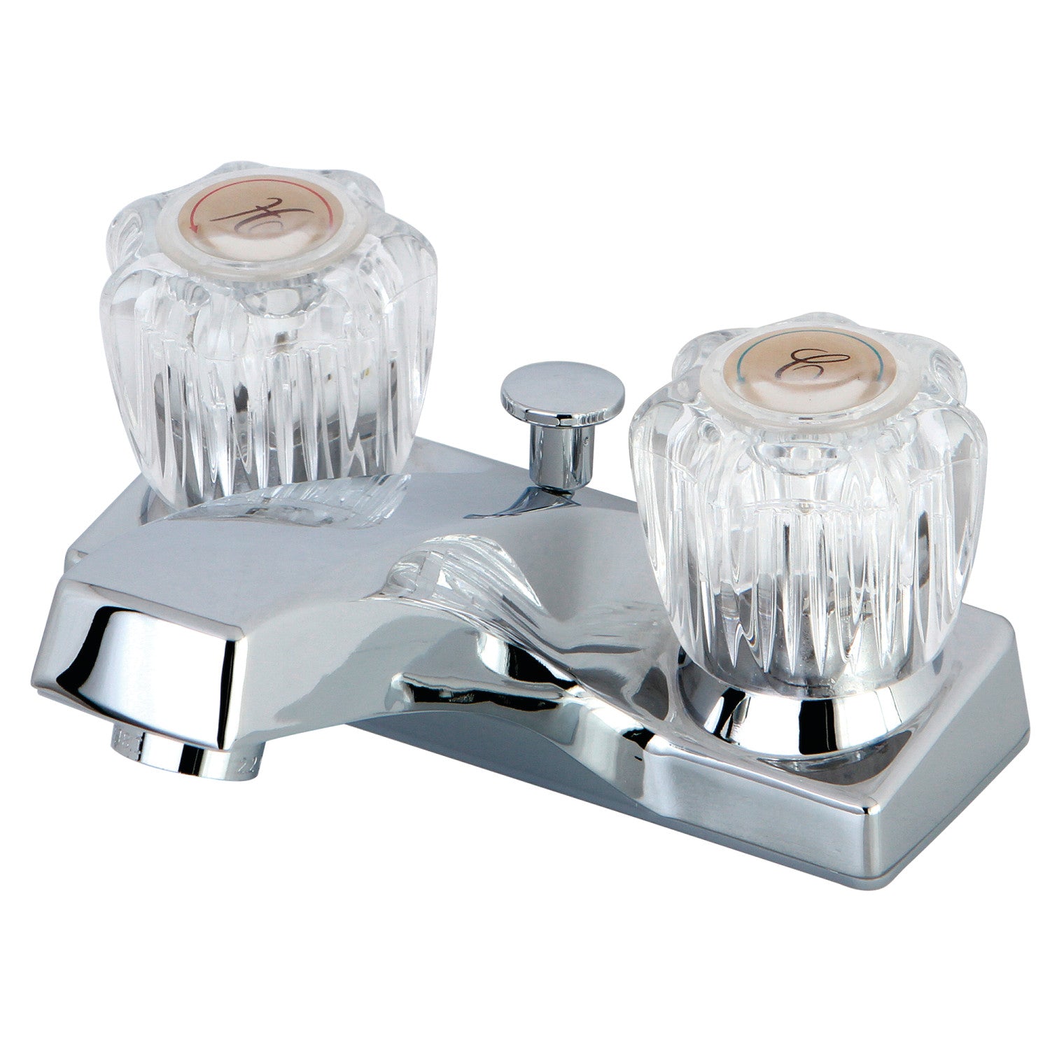 Kingston Tulare FB101Double-Handle 3-Hole Deck Mount 4-Inch Centerset Bathroom Faucet with ABS Pop-Up Drain, Polished Chrome — image 1